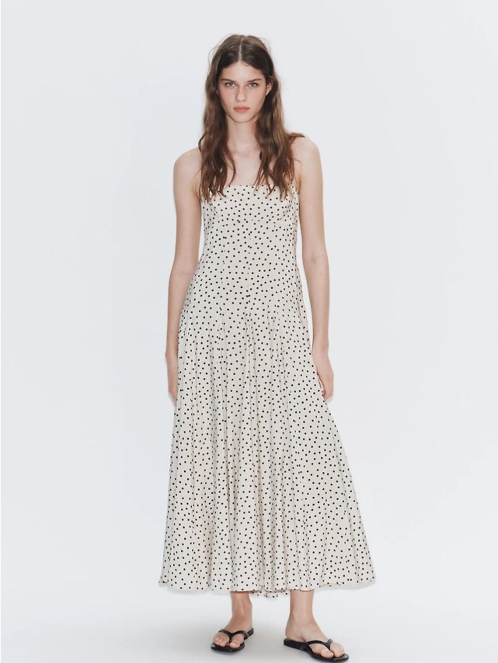 Zara Polka Dot Halter Midi Dress